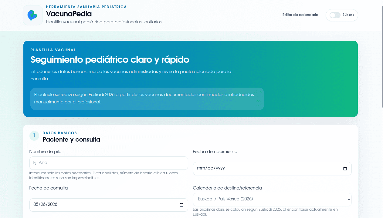 Captura principal de VacunaPedia